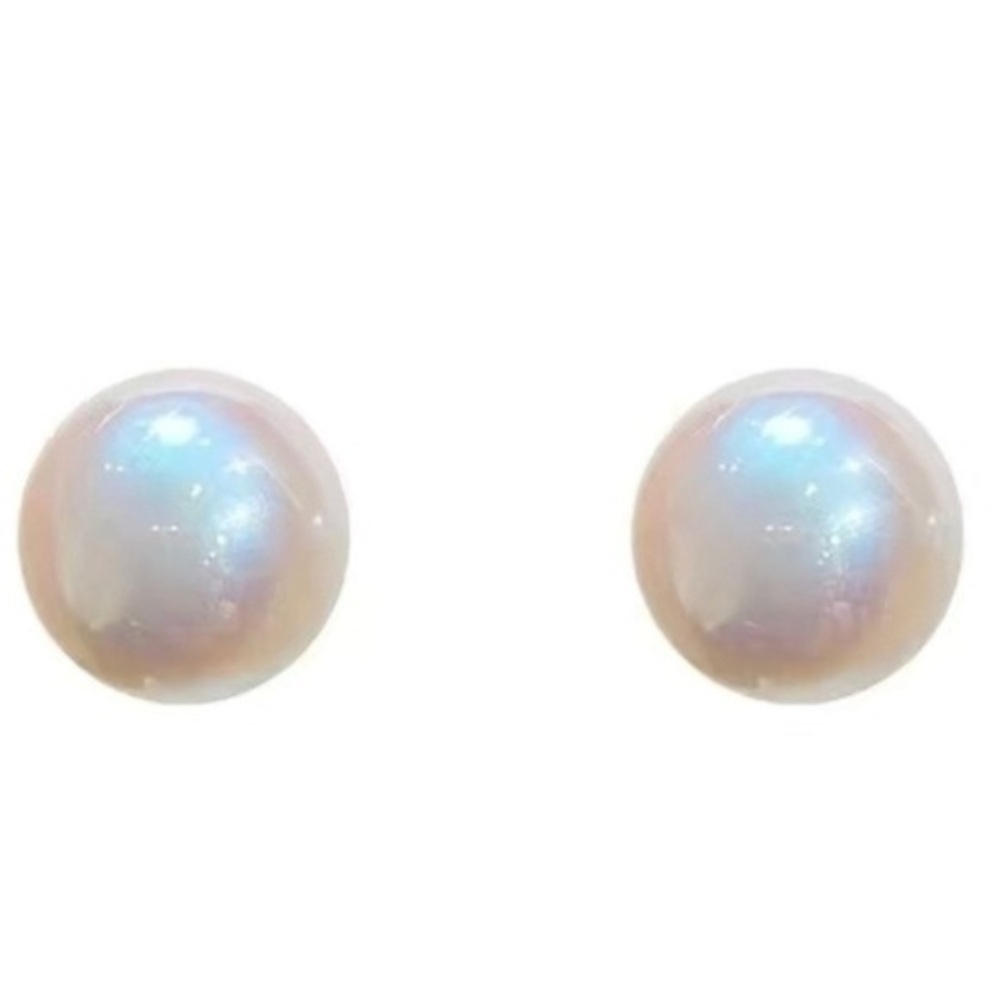 Women’s Elegant Faux Pearl Statement Stud Earrings - 12mm